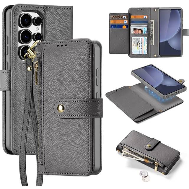 Dux Ducis Galaxy S25 Ultra PlÃ¥nboksfodral MagSafe Ãkta LÃ¤der