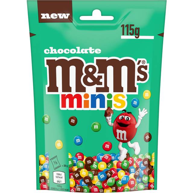 M&M's Minis Milk Chocolate Bites Pouch Bag, 115g