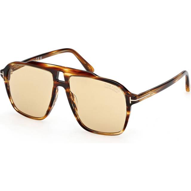 TOM FORD Man FT1209 AUTARI 56E Solglasögon Acetat Havana Brun Fyrkantig Fotokromatisk