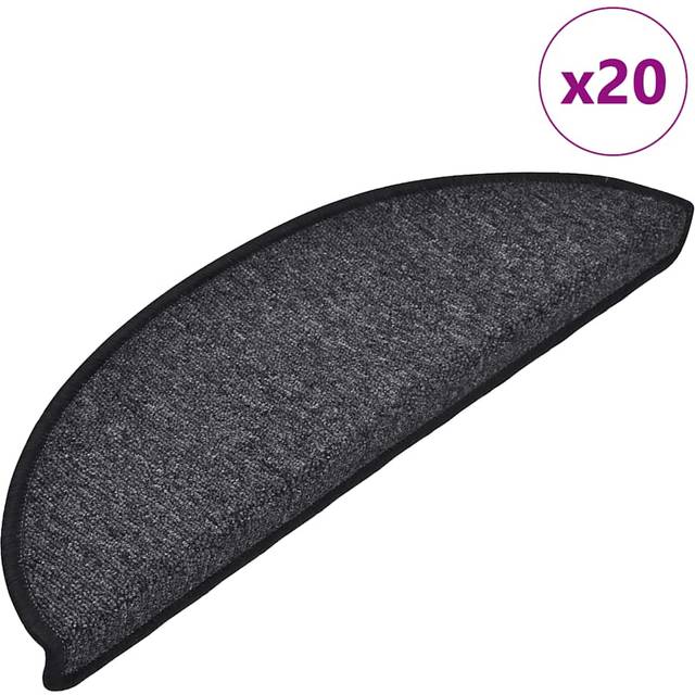 Trappmattor 20 st antracit 56x17x3 cm