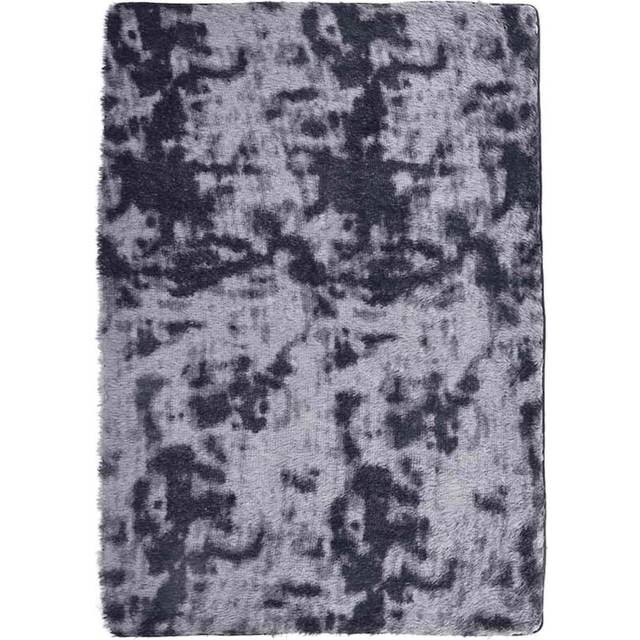 Ryamatta med lång lugg NAVARRA mörkgrå 240x340 cm polyester