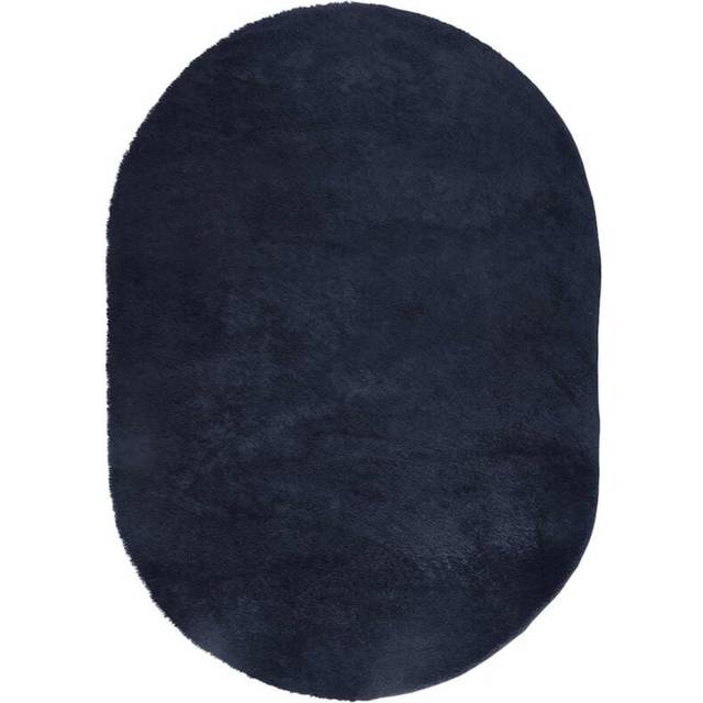 Ryamatta med lång lugg NAVARRA marinblå 300x200 cm polyester
