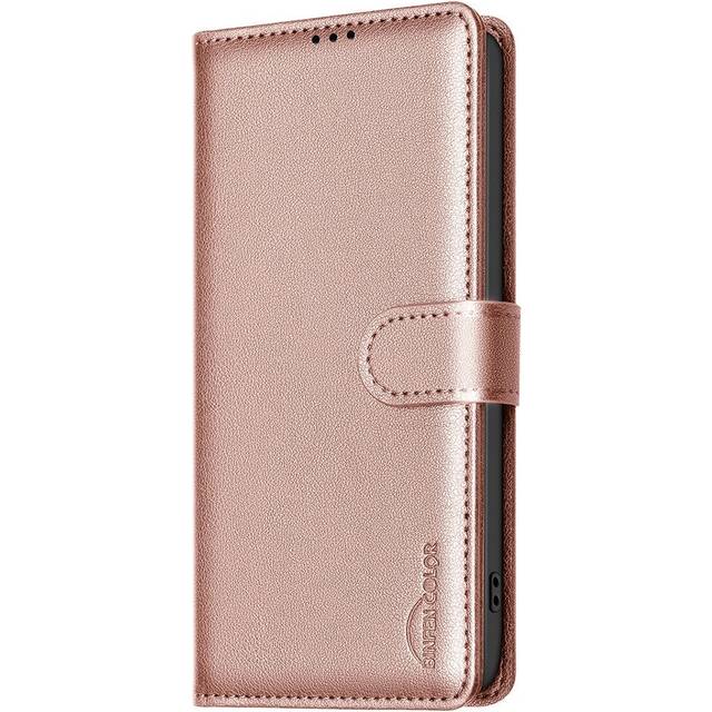 Samsung Galaxy A26 (5G) BINFEN Konstläder Fodral m. RFID Blockering - Rose Gold