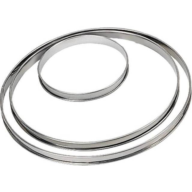 Stainless steel tart circle mould De Buyer 24 cm - Argenté