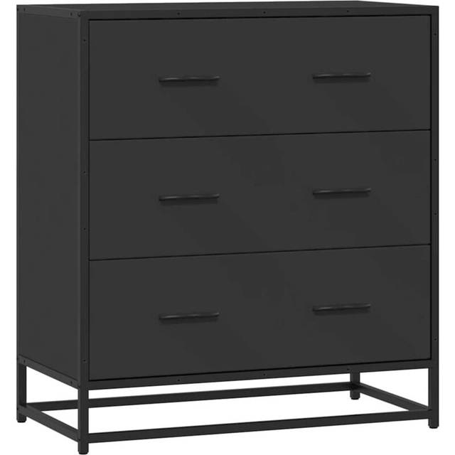 vidaXL Sideboard Black 68x35x76 cm Engineered Wood and Metal