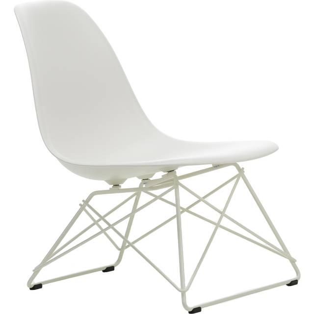 Vitra - Eames RE Plastic Side Chair LSR 84 Cotton White, White (Smooth) Base - Fåtöljer - Charles &amp; Ray Eames - Vit - Metall/Plast