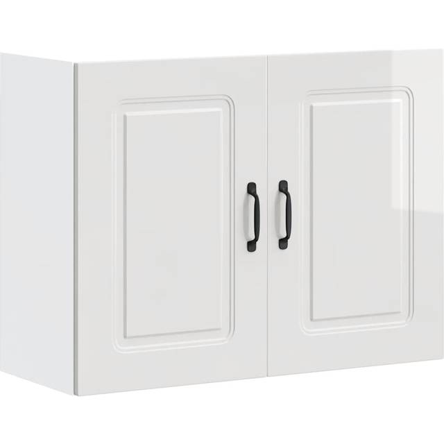 vidaXL Kitchen Wall Cabinet Kalmar High Gloss White Engineered Wood