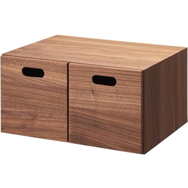 Walnut Stacking Chest 2 Drawers