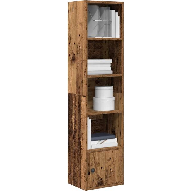 vidaXL Bookcase Old Wood 31x24x127 cm Engineered Wood - Brown