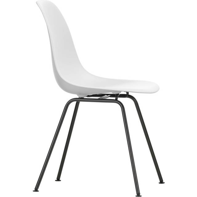 Vitra - Eames RE Plastic Chair DSX 85 Cotton White, Basic Dark Base - Matstolar - Charles &amp; Ray Eames - Vit - Metall/Plast