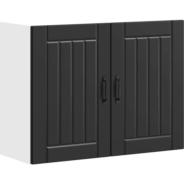 vidaXL Kitchen Wall Cabinet Lucca Black Engineered Wood
