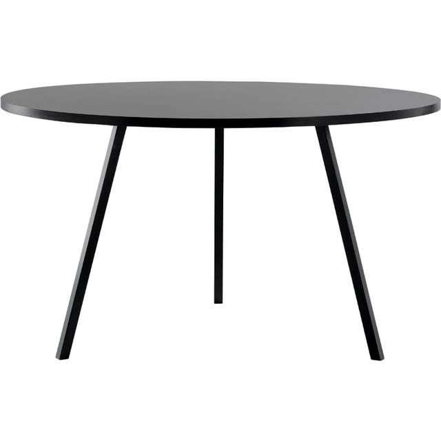 HAY Loop Stand matbord runt Black linoleum-black, Ø120 cm - Svart