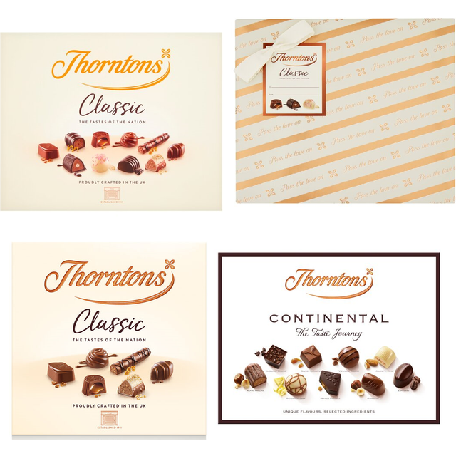 Thorntons classic collection gift set milk and dark chocolate ranges