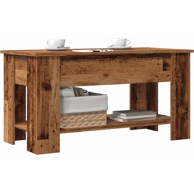 vidaXL Coffee Table Old Wood 101x49x52 cm Engineered Wood - Brown