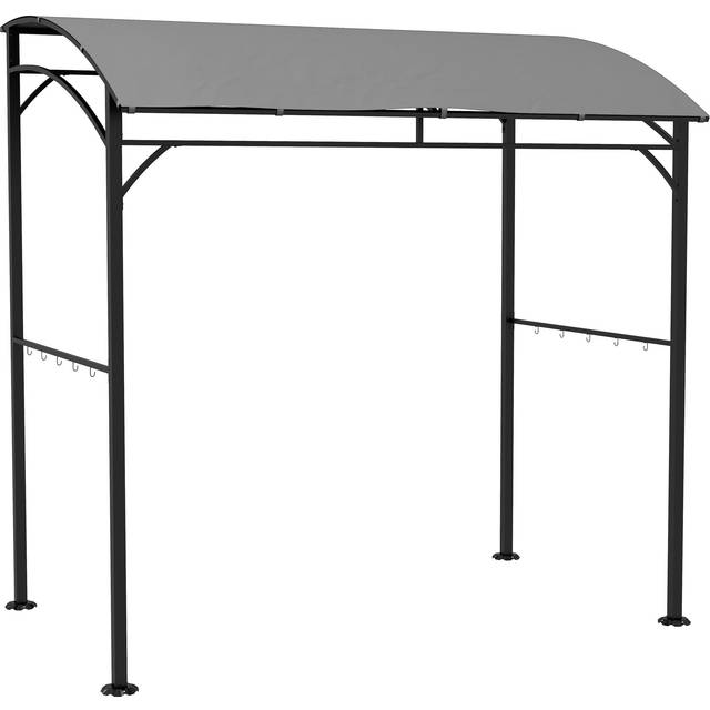 Outsunny 2.2 x 1.5 m BBQ Gazebo Tent Sun Shade with Canopy and 10 Hooks - Grey | TJ Hughes
