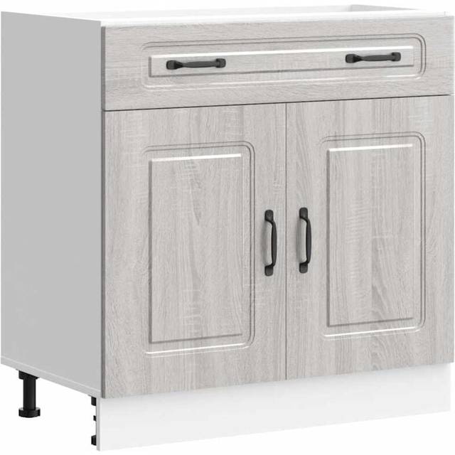 vidaXL Kitchen Base Cabinet Kalmar Grey Sonoma Engineered Wood