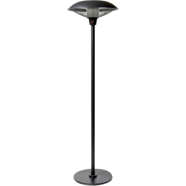 2.1kW Free Standing Black Outdoor Indoor Halogen Patio Heater IP44 - One Size