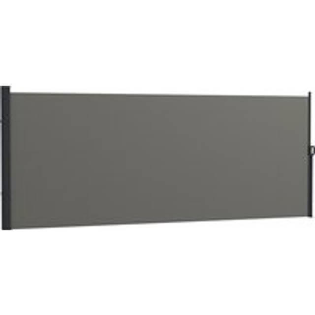 Outsunny Retractable Side Awning, Outdoor Privacy Screen for Garden, Hot Tub, Balcony, Terrace, Pool, 400 x 160cm, Dark Grey