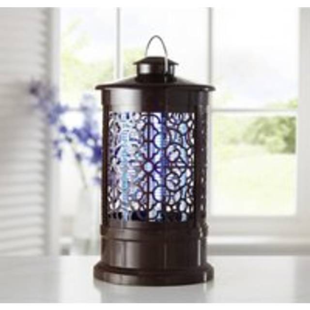 Moroccan Style Electric Mosquito Killer Lamp - Freestanding or Hanging Insect Zapper - Measures H22.5 x 12.5cm Diameter - Brown - One Size