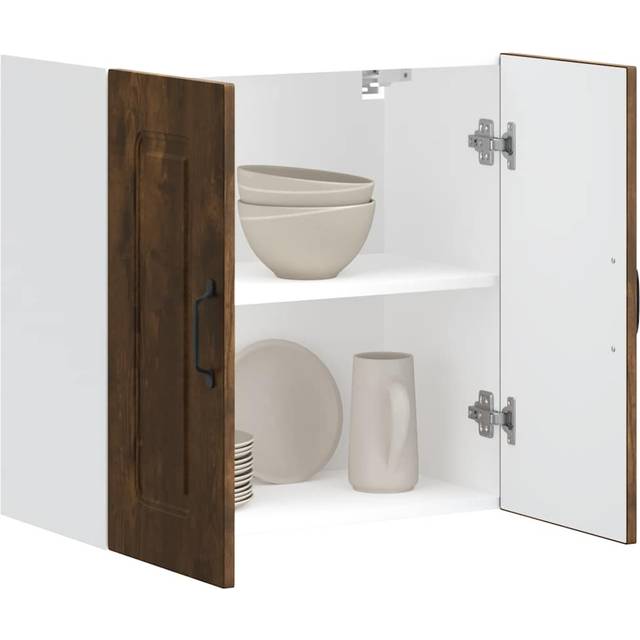 vidaXL Kitchen Wall Cabinet Kalmar Smoked Oak Engineered Wood - Brown