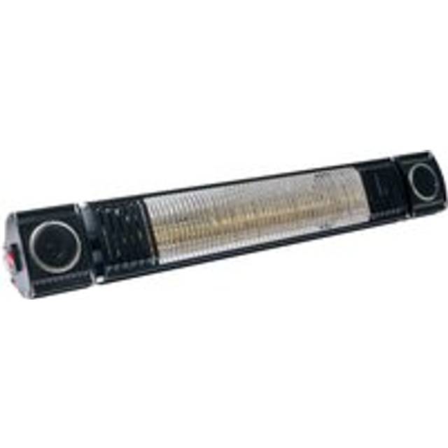 Infrared Outdoor 2000W Patio Heater IPX5 Rated with Wireless Speakers for Music, Black - DG125
