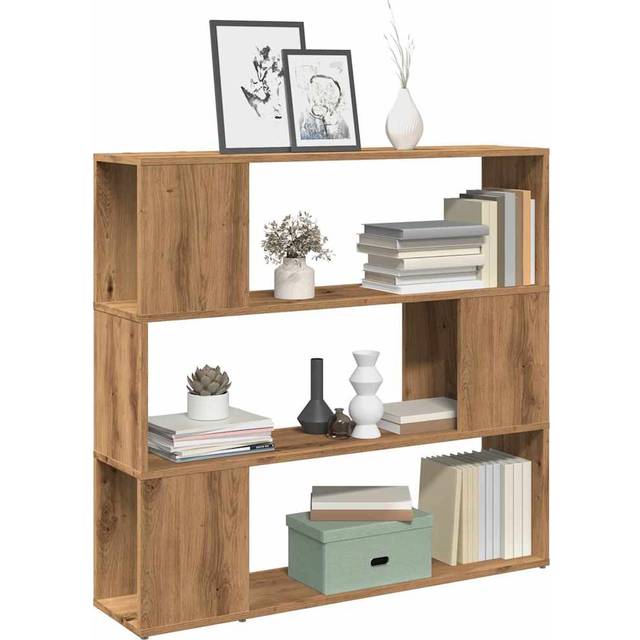 vidaXL Book Cabinet/Room Divider Artisan Oak 100x24x94 cm - Brown