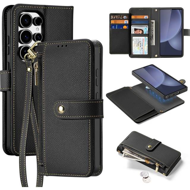 Dux Ducis Galaxy S25 Ultra PlÃ¥nboksfodral MagSafe Ãkta LÃ¤der