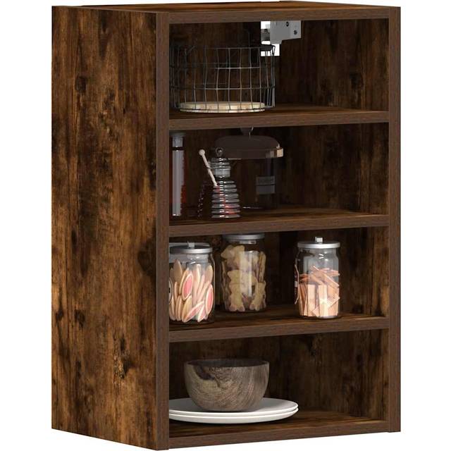 vidaXL Hanging Cabinet Riga Smoked Oak 40x29.5x60 cm Engineered Wood - Brown