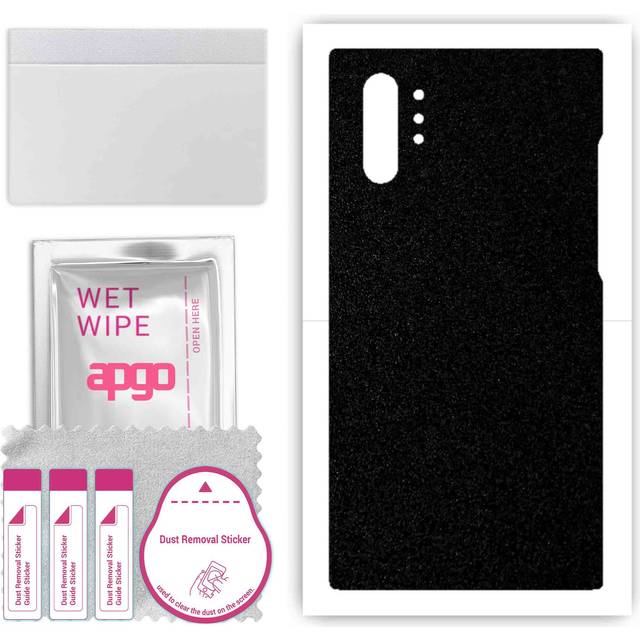apgo Protective Skin Sticker for the back compatible with Samsung Galaxy Note 10 Plus, Wrap Film, Foil, Vinyl - Pattern Matte Black