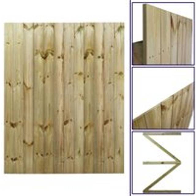 Premier Garden Supplies - Premier 6ft Tongue & Groove FALSESemi-Braced Flat Top Gate