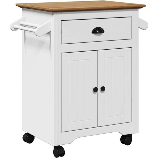 Kitchen Trolley bodo White and Brown 72x45x80 cm Vidaxl