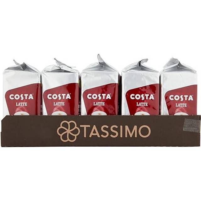 Tassimo Costa Latte Medium Roast Coffee Pods x8 Pack of 5 Total 40 Drinks
