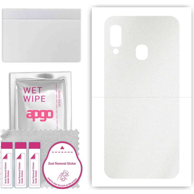 apgo Protective Skin Sticker for the back compatible with Samsung Galaxy A20e, Wrap Film, Foil, Vinyl - Pattern Matte Transparent