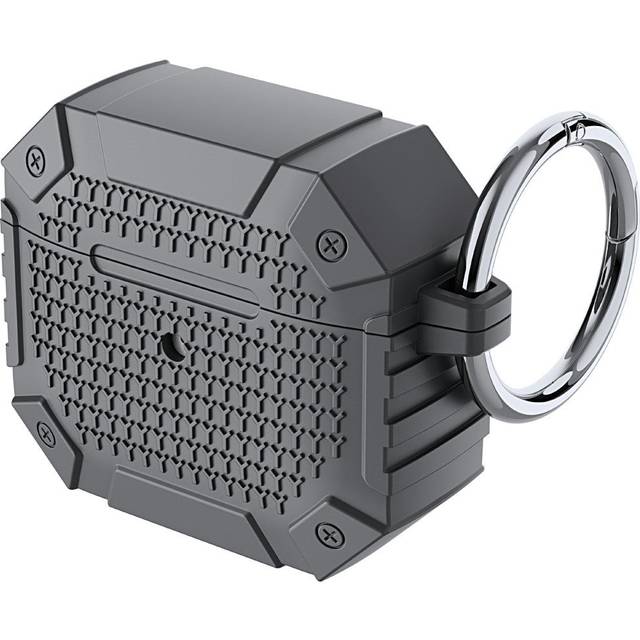 Airpods 4 Shockproof Military Protective Cover - Grå
