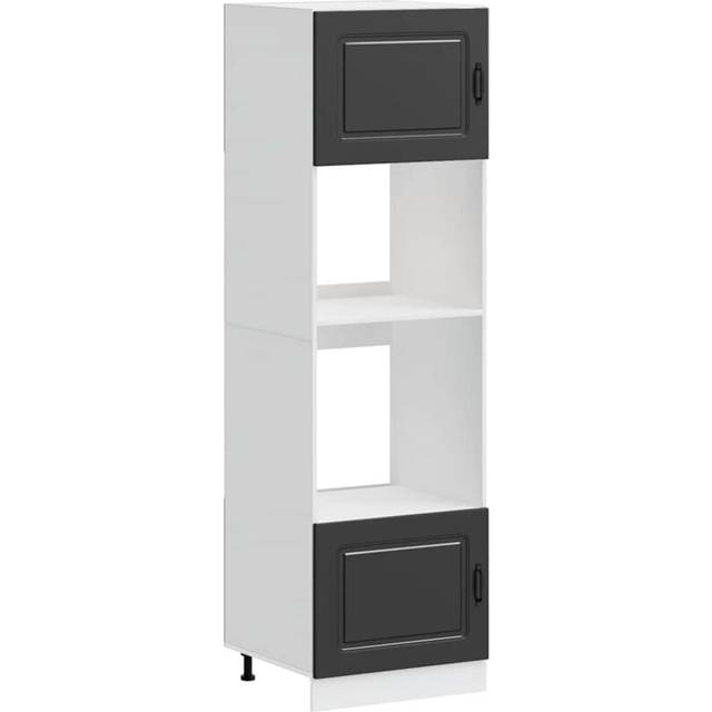 vidaXL Oven Cabinets 2 pcs Kalmar Black Engineered Wood