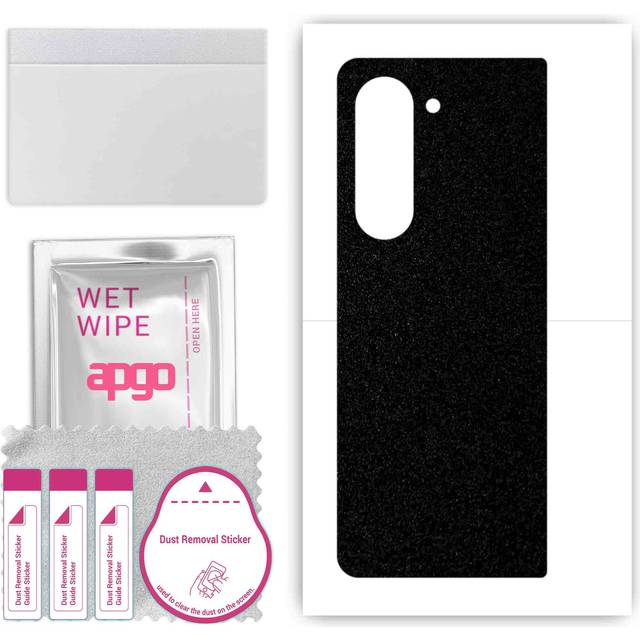 apgo Protective Skin Sticker for the back compatible with Samsung Galaxy Z Fold 5, Wrap Film, Foil, Vinyl - Pattern Matte Black