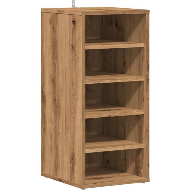 vidaXL Shoe Cabinet Artisan Oak 32x35x70 cm Engineered Wood - Brown