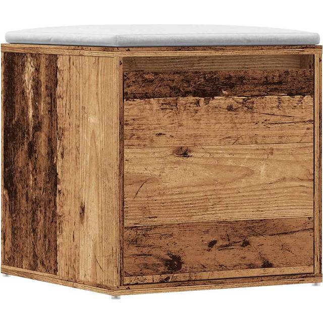 vidaXL Box Drawer Old Wood 40.5x40x40 cm Engineered Wood - Brown