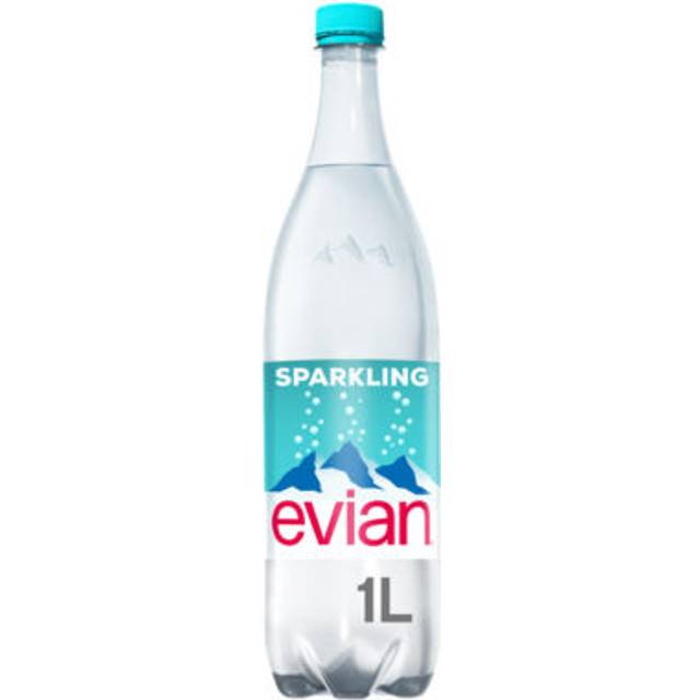 Evian Sparkling Natural Mineral Water 1L
