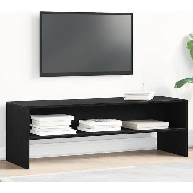 vidaXL TV Cabinet Black Oak 120x40x40 cm Engineered Wood