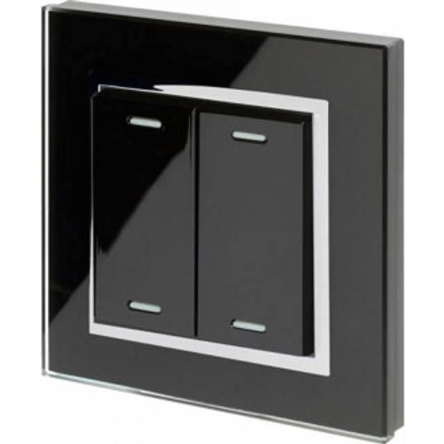 Retrotouch Friends of Hue Smart Switch - Black with Chrome Trim, 02801