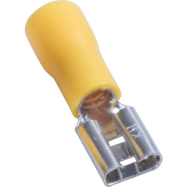 100Pcs 24A Insulated 12-10AWG Terminal Crimp Wire Connectors Yellow