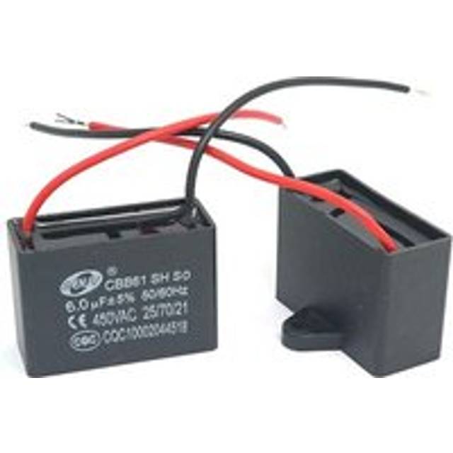 Ikodm - 2Pcs CBB61 450V ac 50/60Hz Fan Motor Running Capacitor 6uF denuotop