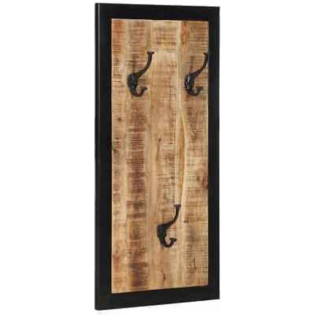 vidaXL Coat Rack 40x2x80 cm Solid Rough Wood Mango - Brown