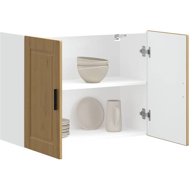 vidaXL Kitchen Wall Cabinet Porto Artisan Oak Engineered Wood - Brown