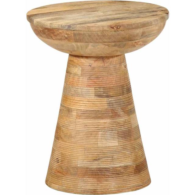 vidaXL Side Table Ø37x45 cm Solid Wood Mango - Brown