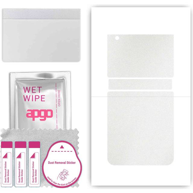apgo Protective Skin Sticker for the back compatible with Samsung Galaxy Z Flip 3, Wrap Film, Foil, Vinyl - Pattern Matte Transparent