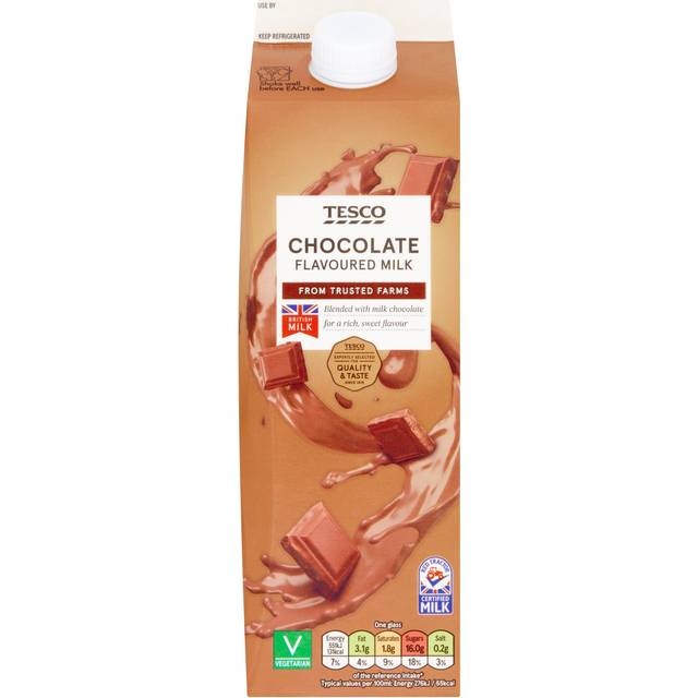Tesco Chocolate Flavoured Milk 1L