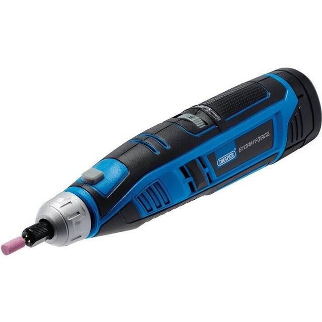 07849 Storm Force 10.8V Power Interchange Rotary Multi-Tool Kit, 1 x 1.5Ah Battery, x Fast Charger (50 Piece), Blue and Black