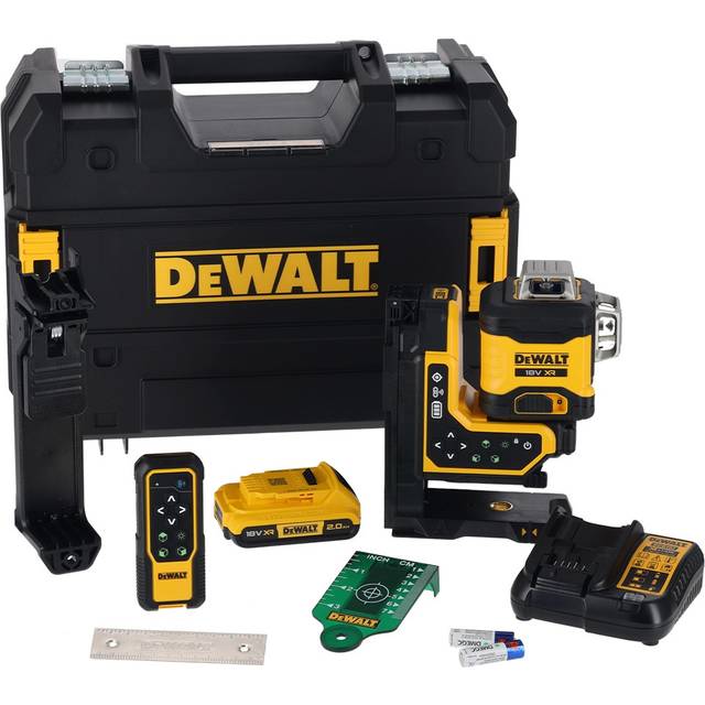 Dewalt - DCLE34035D1-GB 18V 3x 360 Remote Control Green Laser With 1x 2.0Ah Battery